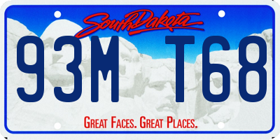 SD license plate 93MT68