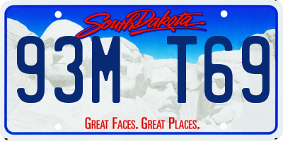 SD license plate 93MT69