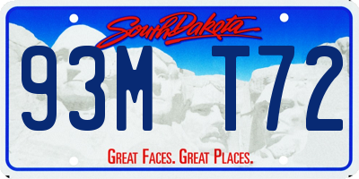 SD license plate 93MT72