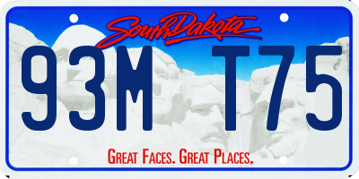 SD license plate 93MT75