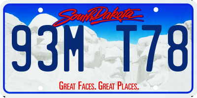 SD license plate 93MT78