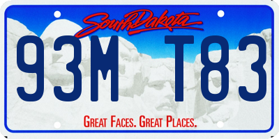 SD license plate 93MT83