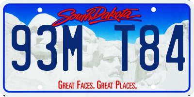 SD license plate 93MT84