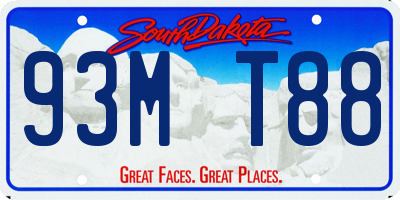 SD license plate 93MT88