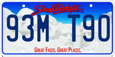 SD license plate 93MT90