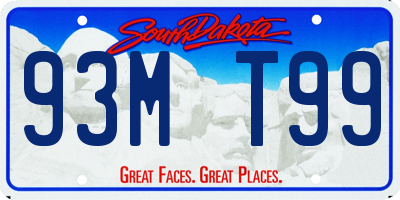 SD license plate 93MT99