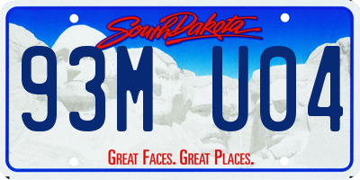 SD license plate 93MU04