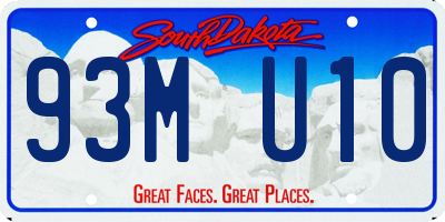 SD license plate 93MU10