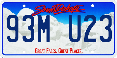 SD license plate 93MU23