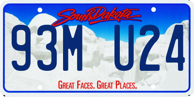 SD license plate 93MU24