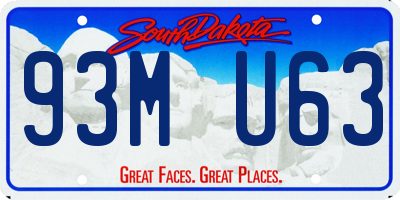 SD license plate 93MU63