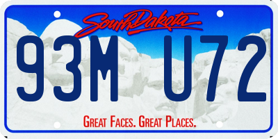 SD license plate 93MU72