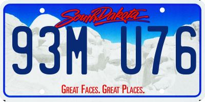 SD license plate 93MU76
