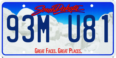 SD license plate 93MU81