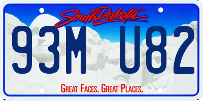 SD license plate 93MU82