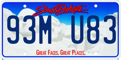 SD license plate 93MU83