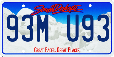 SD license plate 93MU93