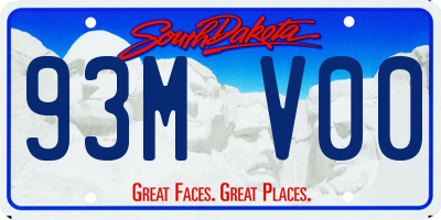 SD license plate 93MV00