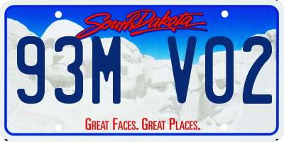 SD license plate 93MV02