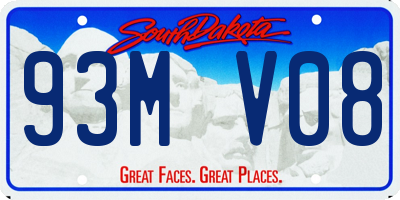 SD license plate 93MV08