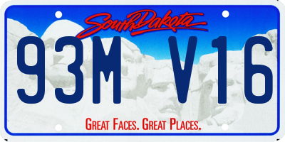 SD license plate 93MV16
