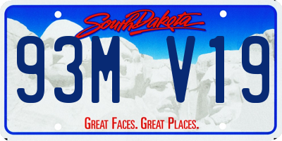 SD license plate 93MV19