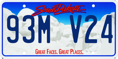 SD license plate 93MV24