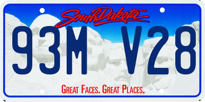 SD license plate 93MV28