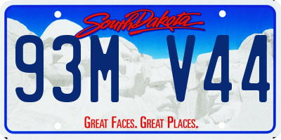 SD license plate 93MV44