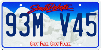 SD license plate 93MV45