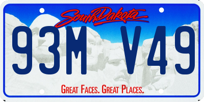 SD license plate 93MV49