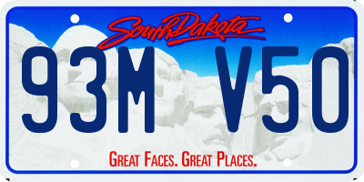 SD license plate 93MV50