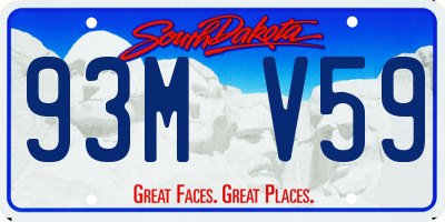 SD license plate 93MV59