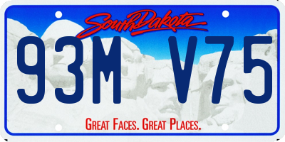 SD license plate 93MV75
