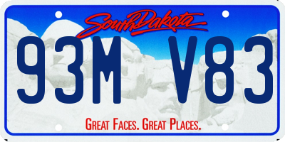 SD license plate 93MV83