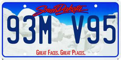 SD license plate 93MV95