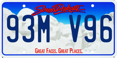 SD license plate 93MV96