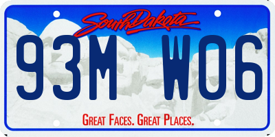 SD license plate 93MW06