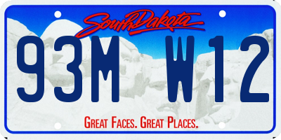 SD license plate 93MW12