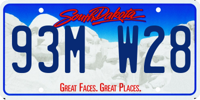 SD license plate 93MW28