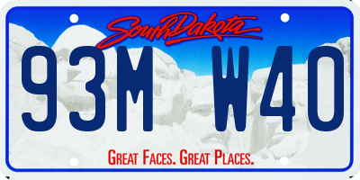 SD license plate 93MW40