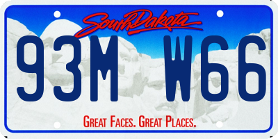 SD license plate 93MW66