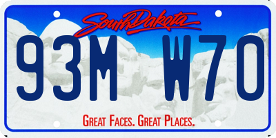 SD license plate 93MW70