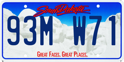 SD license plate 93MW71