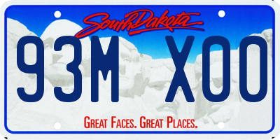 SD license plate 93MX00