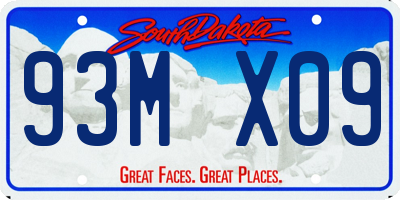 SD license plate 93MX09