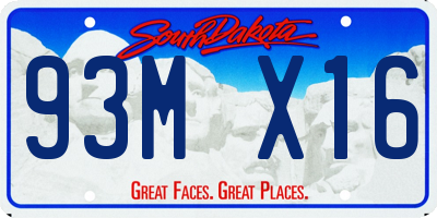SD license plate 93MX16