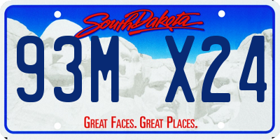 SD license plate 93MX24
