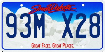 SD license plate 93MX28