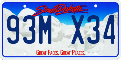 SD license plate 93MX34